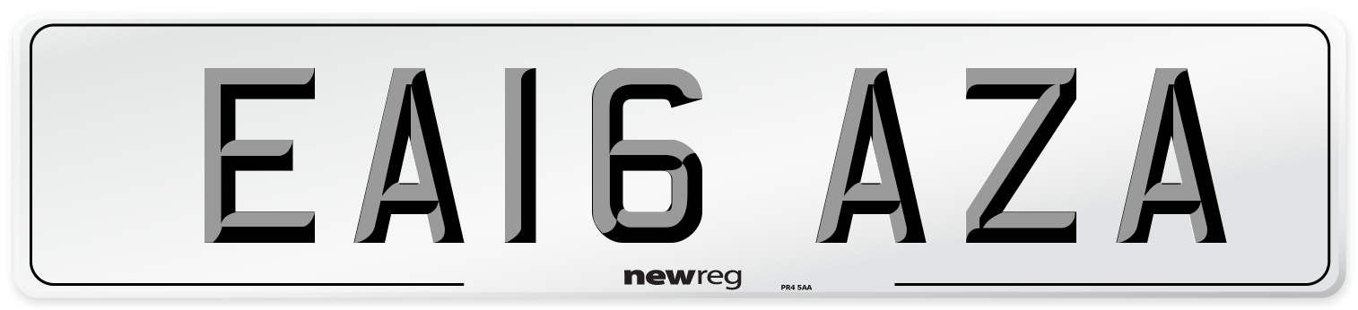 EA16 AZA Number Plate from New Reg